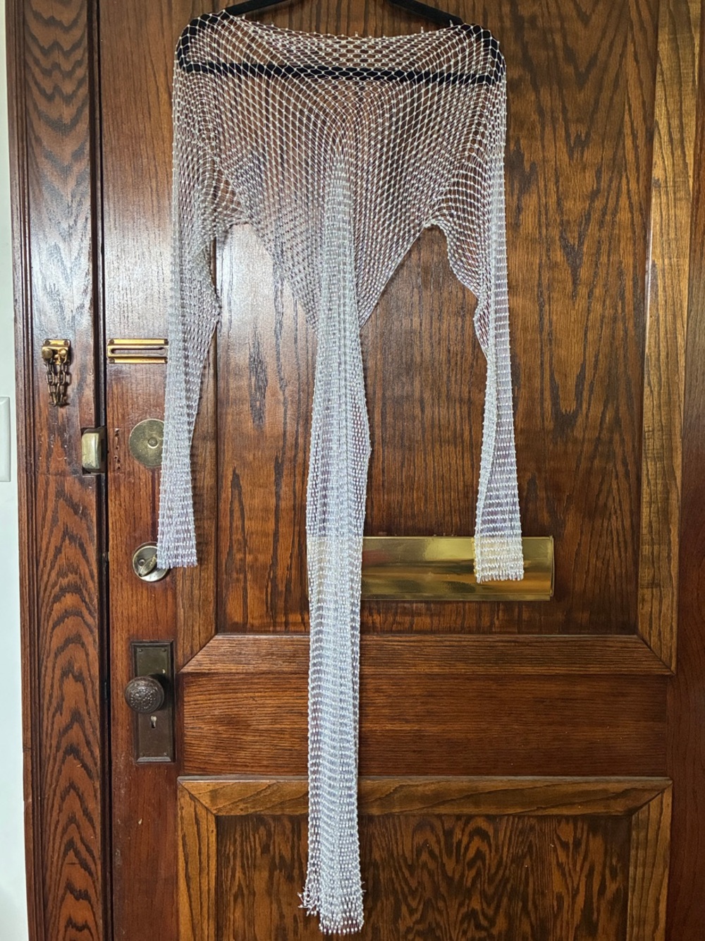 Noisy May White Rhinestone Mesh Dress / Coverup